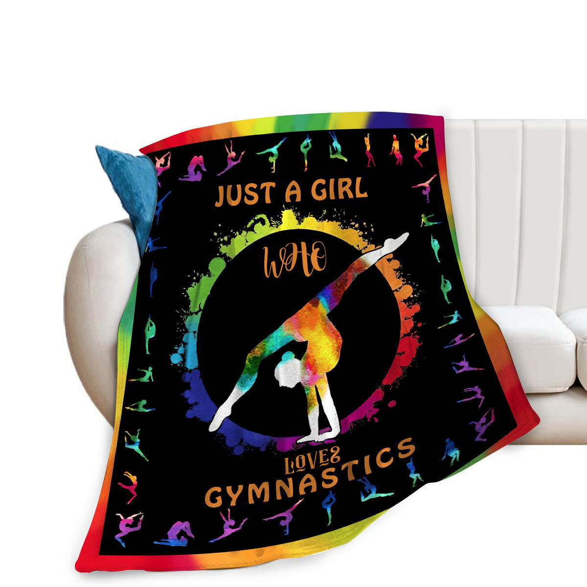 Gymnastics Blanket Cozy Plush Gymnasts Lovers Throw Blankets Gifts For Girls Boys Flannel Fleece Ultra Soft Fuzzy Sports Party B
