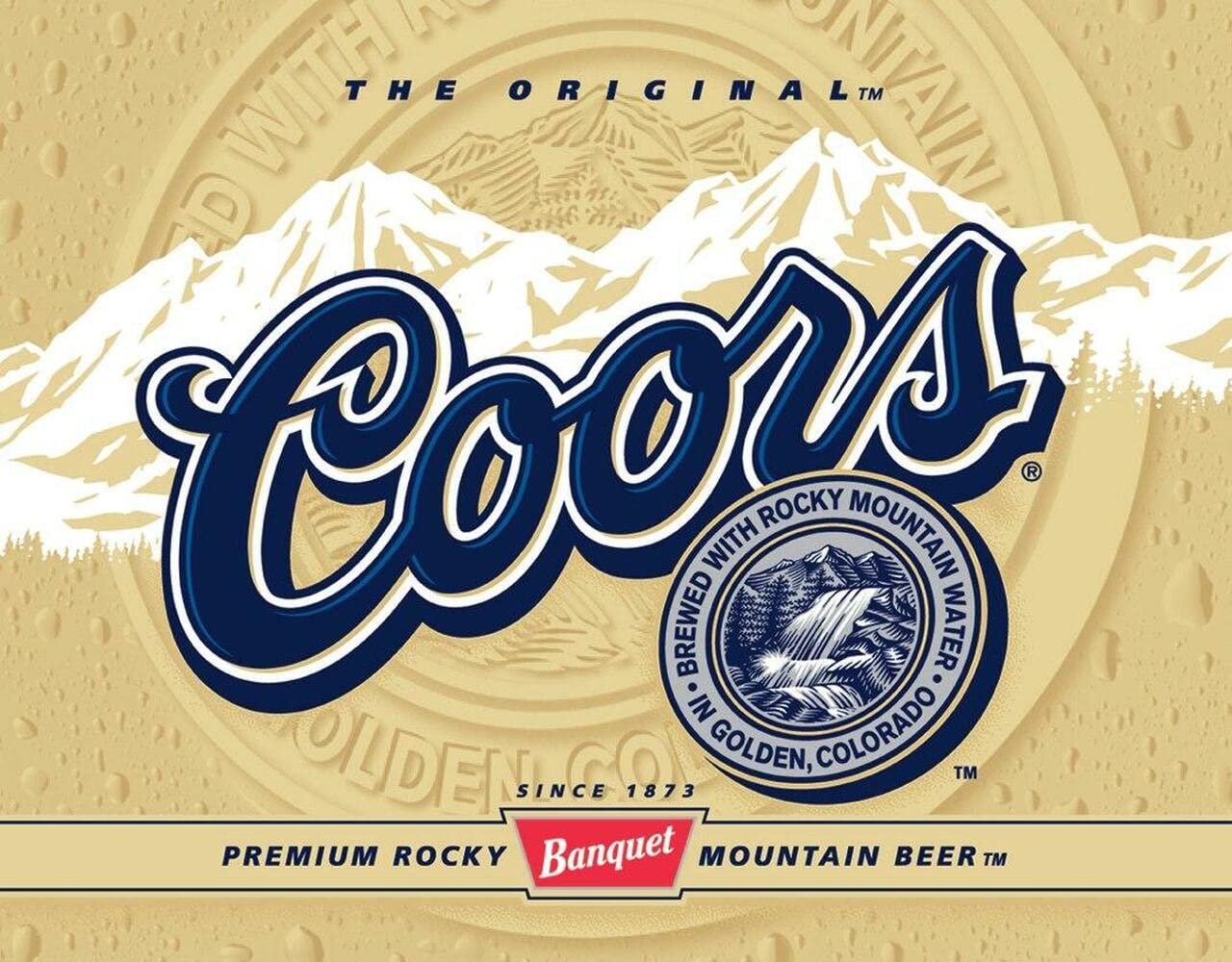 Desperate Enterprises Coors Label Tin Sign - Nostalgic Vintage Metal Wall D  cor - Made in USA