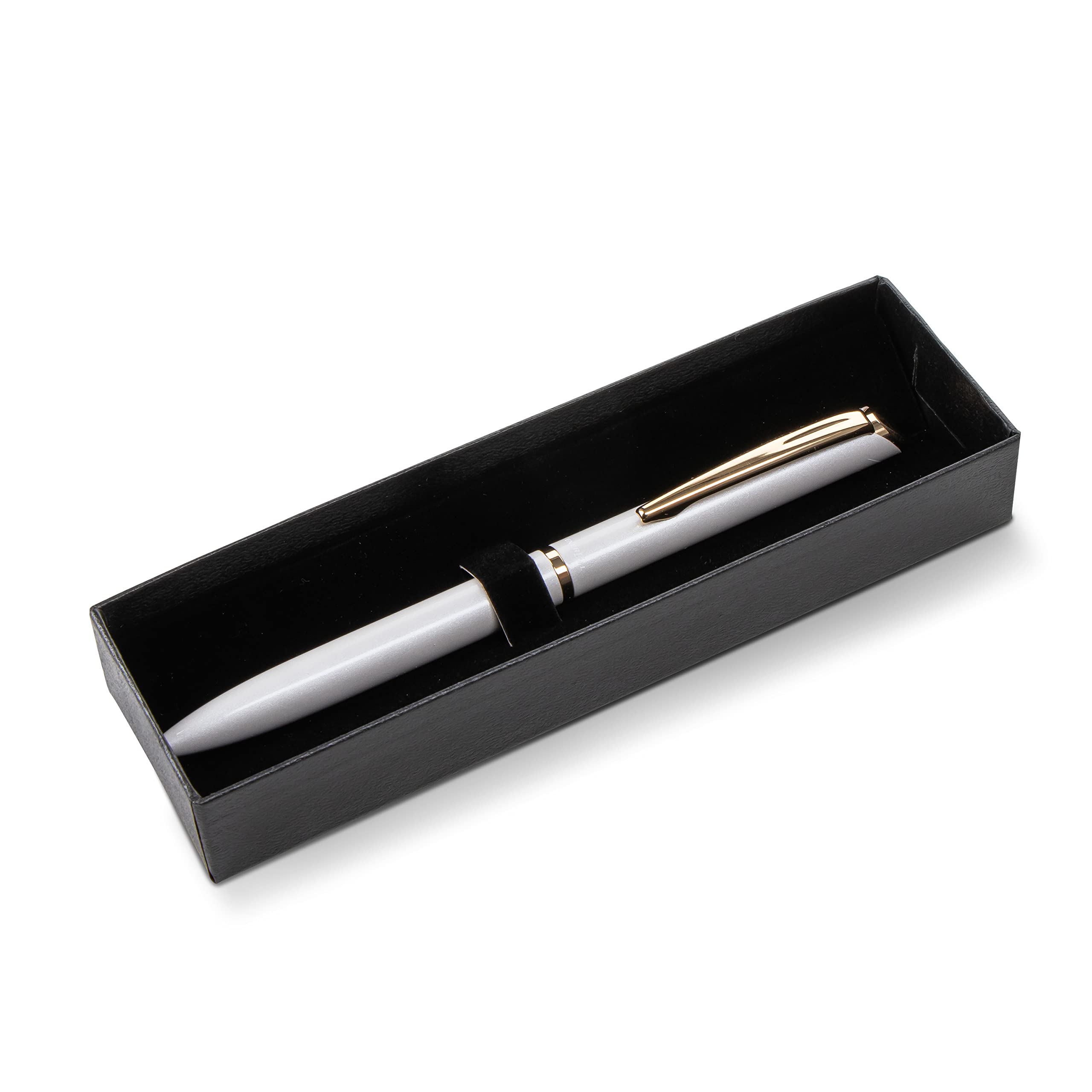 Pentel Energel Style Gel Pen With Gift Box, Pastel White Barrel, Black Ink, (0.7Mm) Medium Line