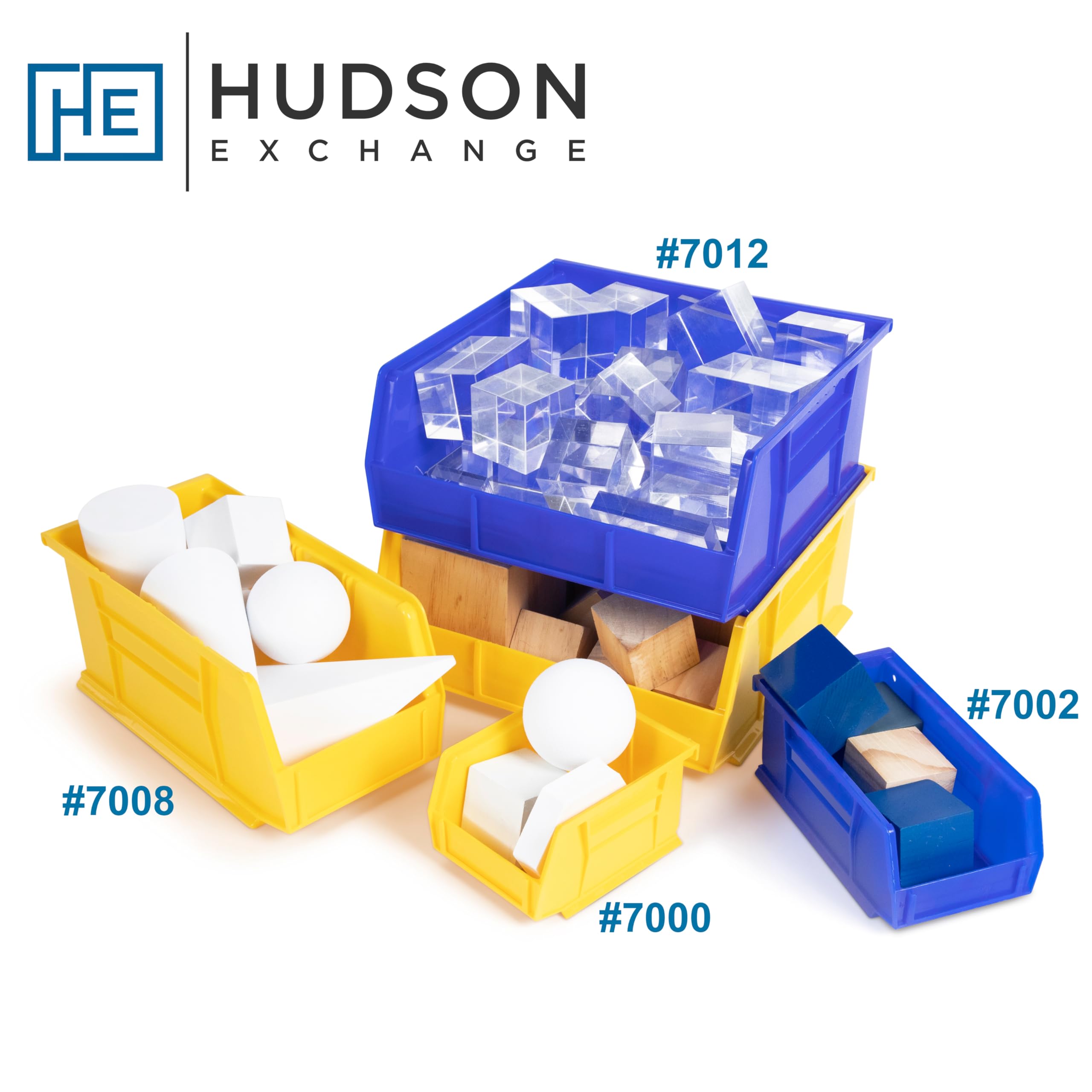 Hudson Exchange 7-1/2'' X 4'' X 3'' Plastic Stackable Storage Bin And Hanging Container (Yellow)