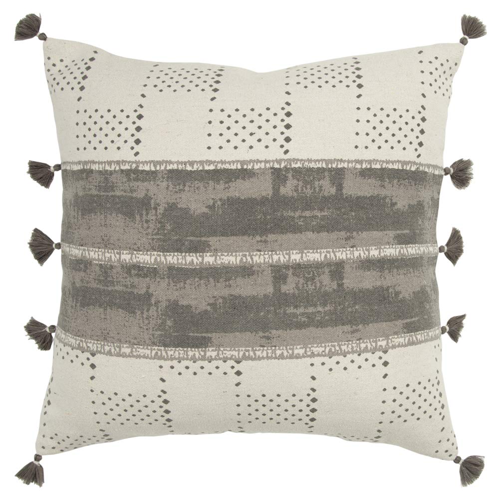 Donny Osmond 20" X 20" Poly Filled Pillow With Cotton Canvas Cover-Charcoal