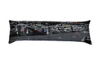 HomeRoots Grey 45' Black Bend Nighttime Skyline Lumbar Decorative Pillow