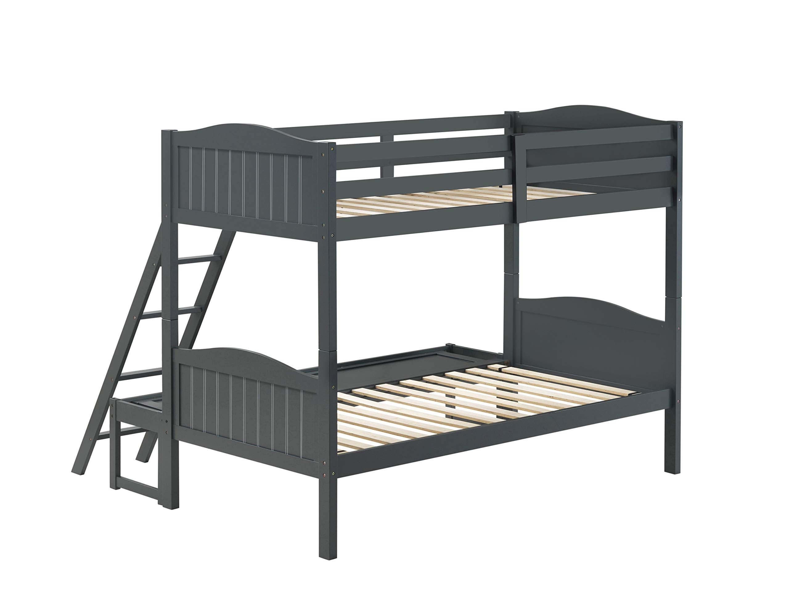 Coaster Home Furnishings Littleton Twin Over Full Bunk Bed with Ladder Grey
