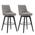 Watson & Whitely Bar Stools, 360 Swivel Upholstered Bar Stool with Back, 30 H Bar Height Barstools, Set of 2, Performance Fabric