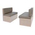 Recpro Rv Dinette Booth Cushions With Memory Foam Camper Trailer Bed (Putty, 38')