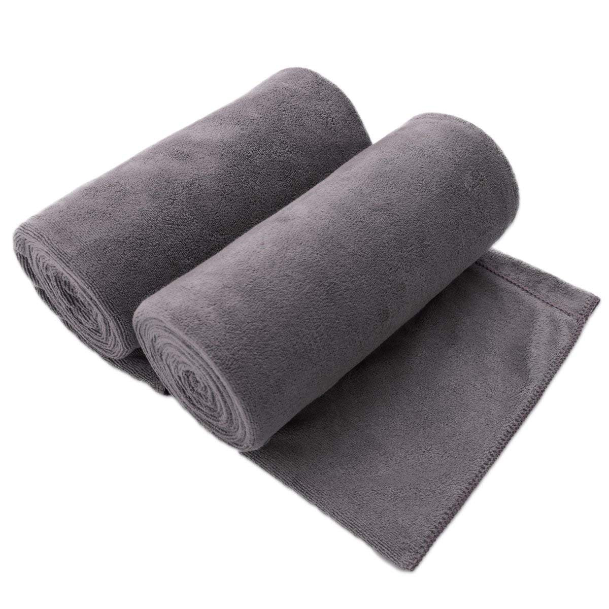JML Microfiber Bath Towel 2 Pack(30'' x 60''), Oversized Thick Towels, Soft, Super Absorbent and Fast Drying, No Fading Multipur
