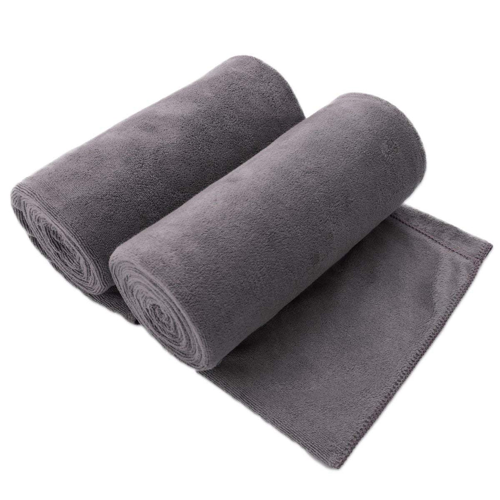 JML Microfiber Bath Towel 2 Pack(30'' x 60''), Oversized Thick Towels, Soft, Super Absorbent and Fast Drying, No Fading Multipur
