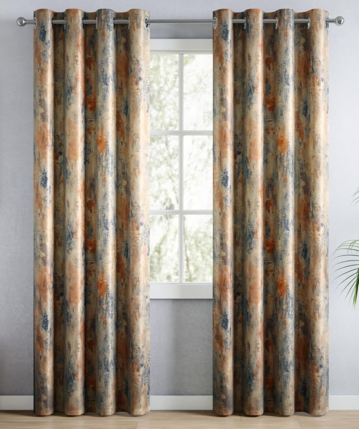 haus & kinder Blackout Curtains 7 Feet Long, Door Curtains 7 Feet Set of 2, Door Curtain, Curtains 7 Feet Long, 80% Room Darkeni