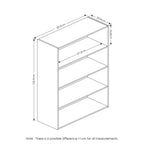 Furinno Pasir 4-Tier Open Shelf, Columbia Walnut