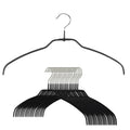 Mawa Reston Lloyd Silhouette Ultra-Thin Series, Non-Slip Space Saving Shirt Hanger, Style 42/FT, Pack of 20, Black, 20 Count