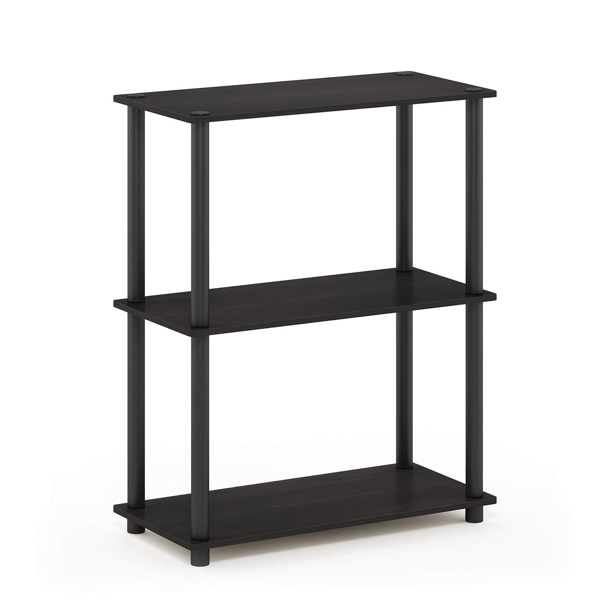 Furinno Turn-N-Tube Display Rack, 3-Tier Single, Espresso/Black