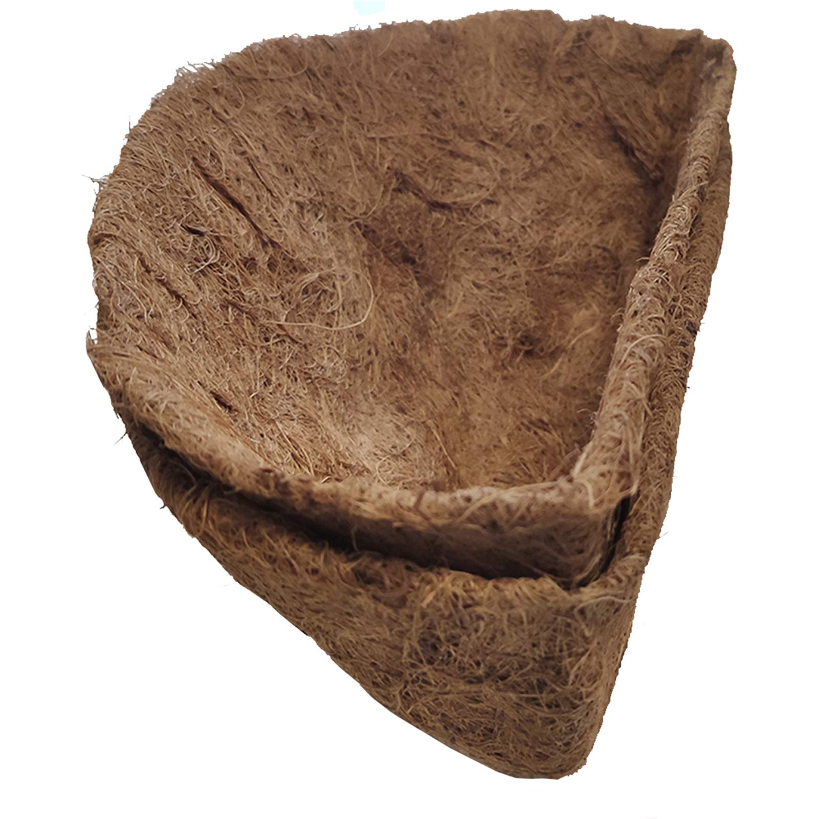 Fdgarden 2Pcs Half Round Replacement Coco Liner For Hanging Basket Wall Flower Basket, 12 Inch, Half Circle Wall Planter Coconut