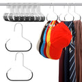 Zonon 12 Pcs Scarf Hangers for Closet Metal Belt Ring Hanger, Black