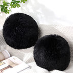 2 Pieces Plush Ball Throw Pillow Round Pillow 10 Inch Soft Circle Pillow Decorative Ball Pillow Spherical Fuzzy Pillows For Bedr