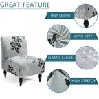 Liykimt Armless Accent Chair Cover Slipcover,Slipper Chair Stretch Spandex Removable For Armless Chair Furniture Protector Cover