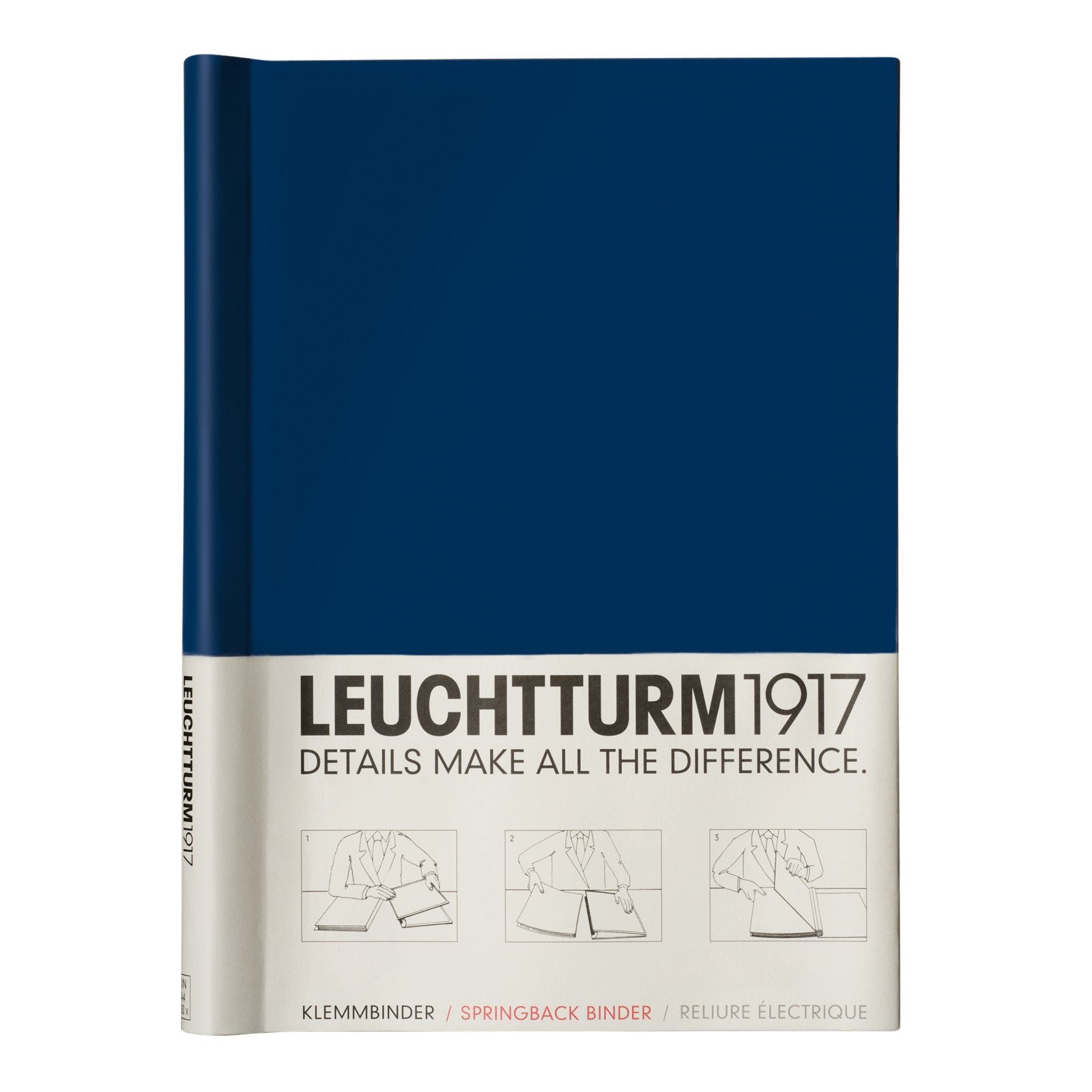 Leuchtturm1917 - Peka Springback Binder (Navy) - Holds 150 Sheets Of Paper