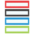 Trend Polka Dots Desk Toppers Name Plates Variety Pack, 2-7/8' X 9-1/2', 32 Count
