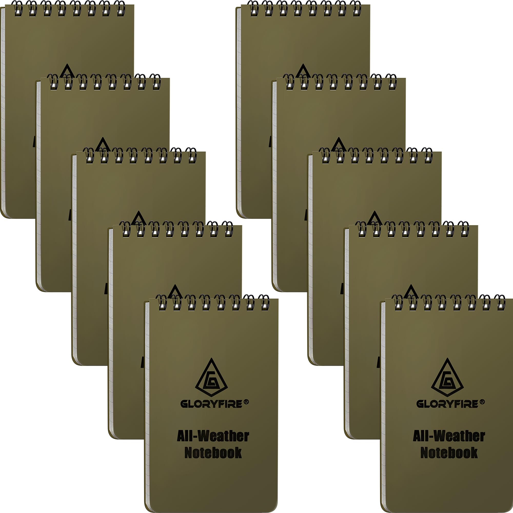 Gloryfire Waterproof Notebook Tactical All-Weather Spiral Memo Paper Notepad With Waterproof Grid Paper For Outdoor Activities R