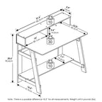 Furinno Simplistic A Frame Computer Desk, Amber Pine