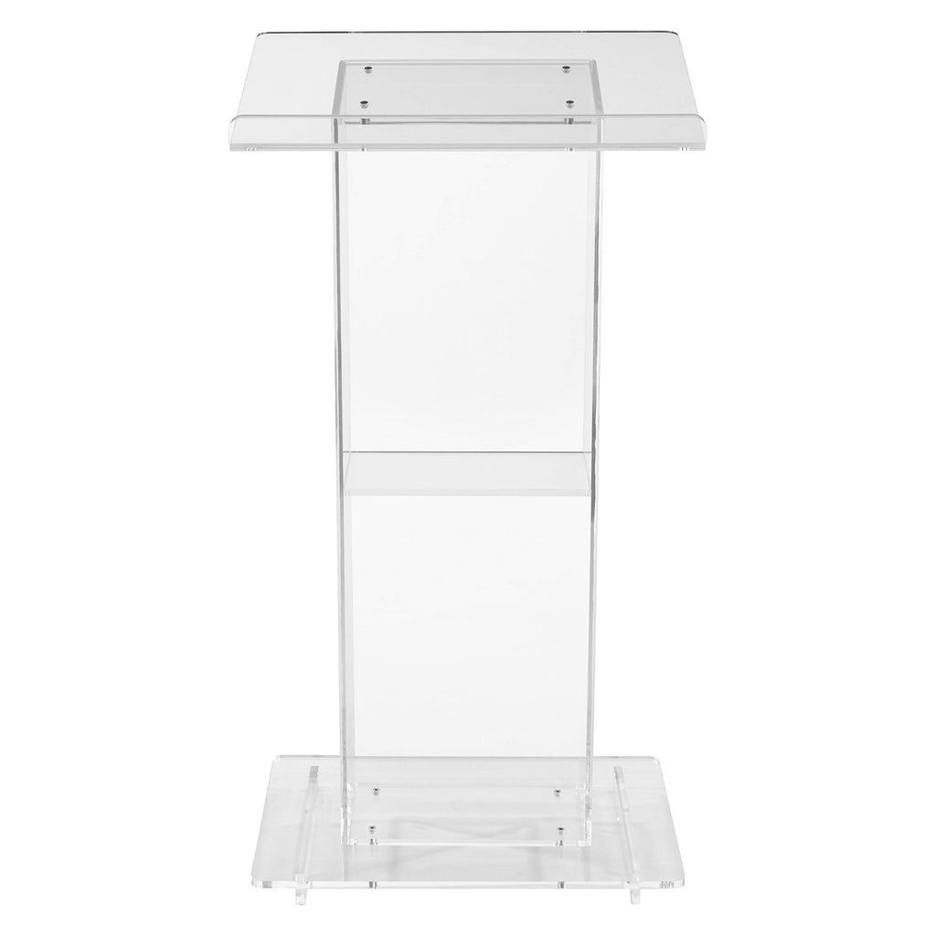 Oklahoma Sound 401S Acrylic Lectern with Shelf, Clear