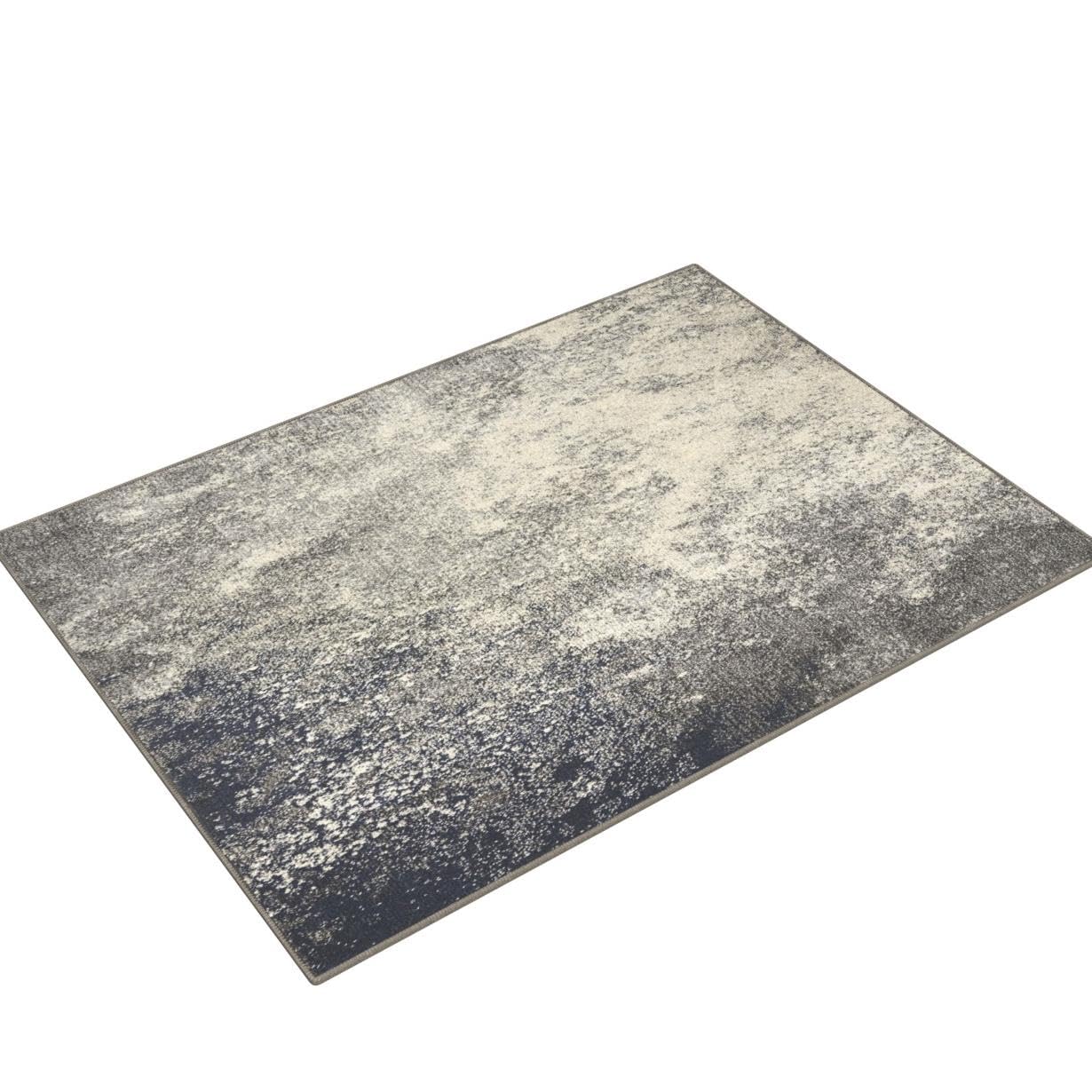 Nourison Passion Charcoal/Ivory 5'3'' X 7'3'' Area-Rug, Modern, Abstract, Easy-Cleaning, Non Shedding, Bed Room, Living Room, Di