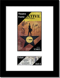 CreativePF [11x14bk-w] Black Theatre Frame with White Matting, Holds 5.5x8.5-inch Media Plus Ticket Including Installed Wall Han