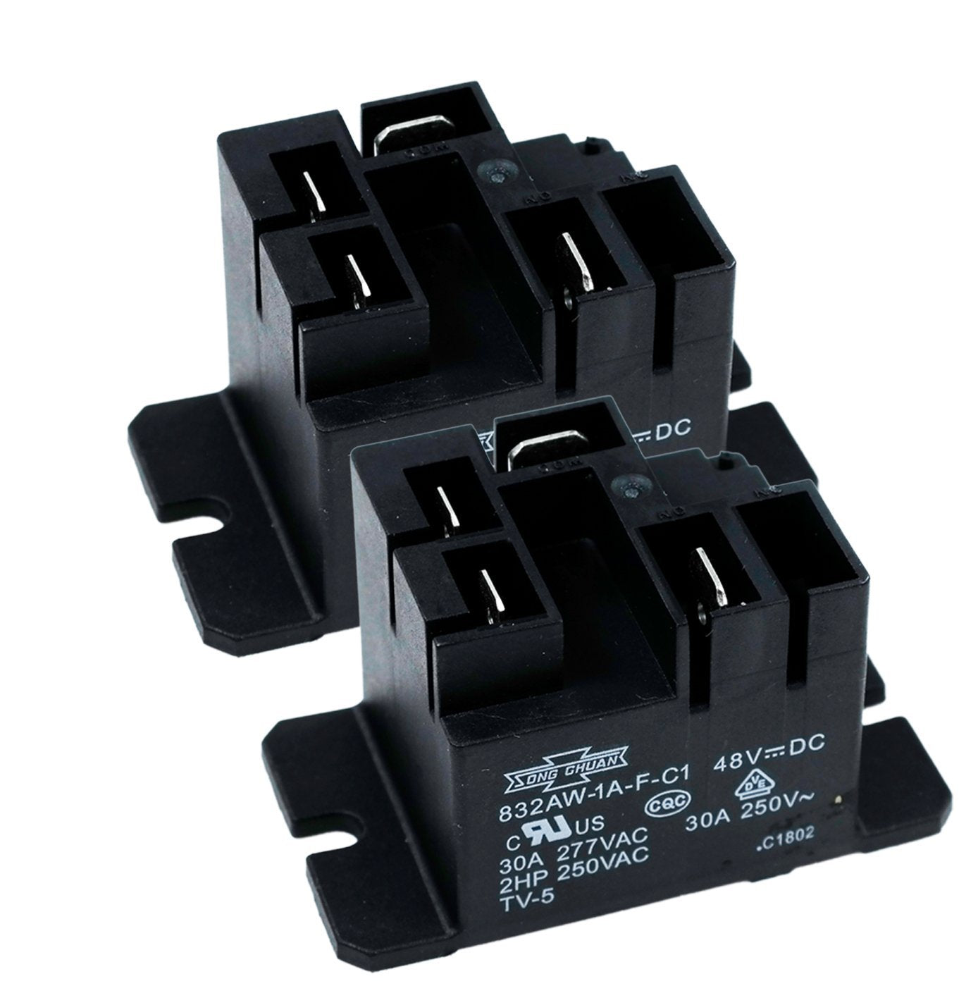 (Pack Of 2) Golf Cart 48 Volt Relay For Power Drive, Lester Charger Precedent Brake #R48