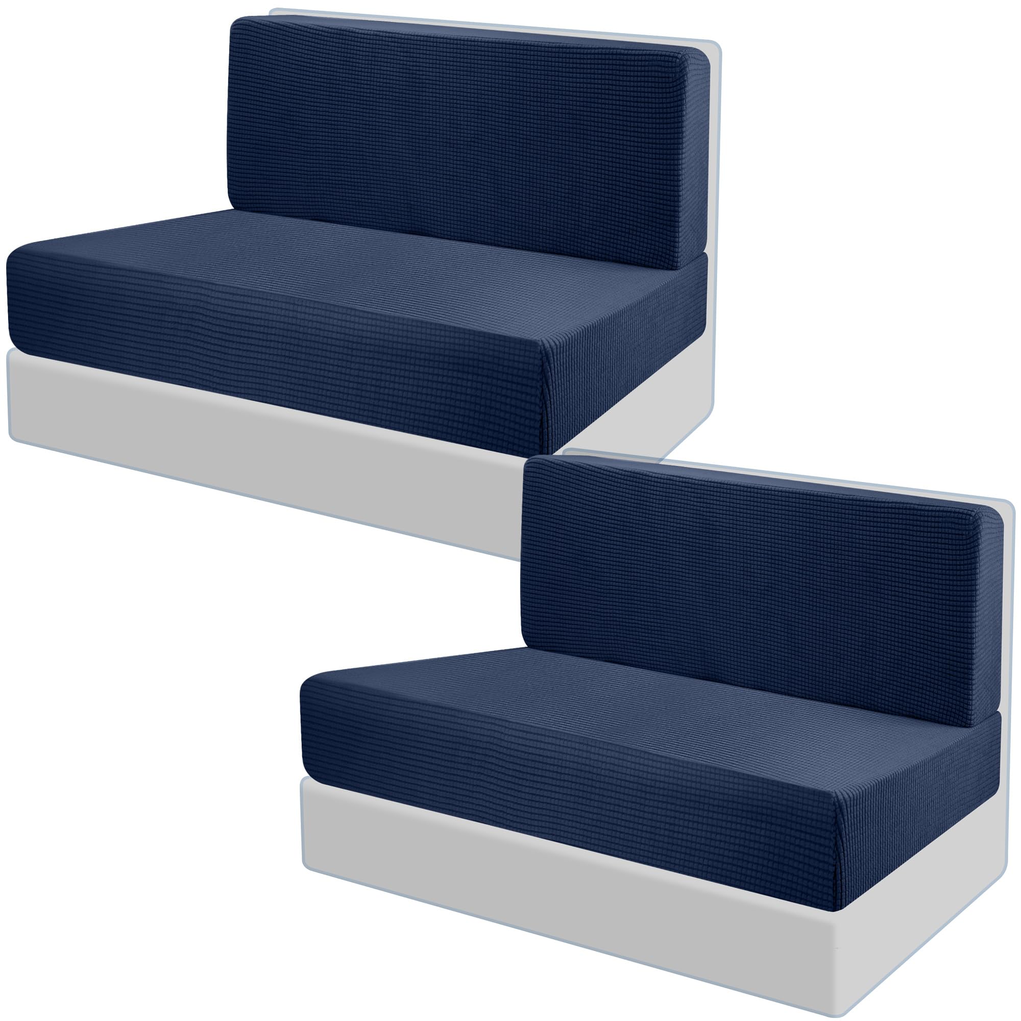 Tlswshsy RV Dinette Cushions Covers- RV Stretch Sofa Seat Slipcovers -Washable Loveseat Sofa Furniture Protector for RV Camper C