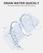 OTHWAY Non Slip Grassy Bathtub Mat Clear PVC 25.6x13.4 inches G-0707