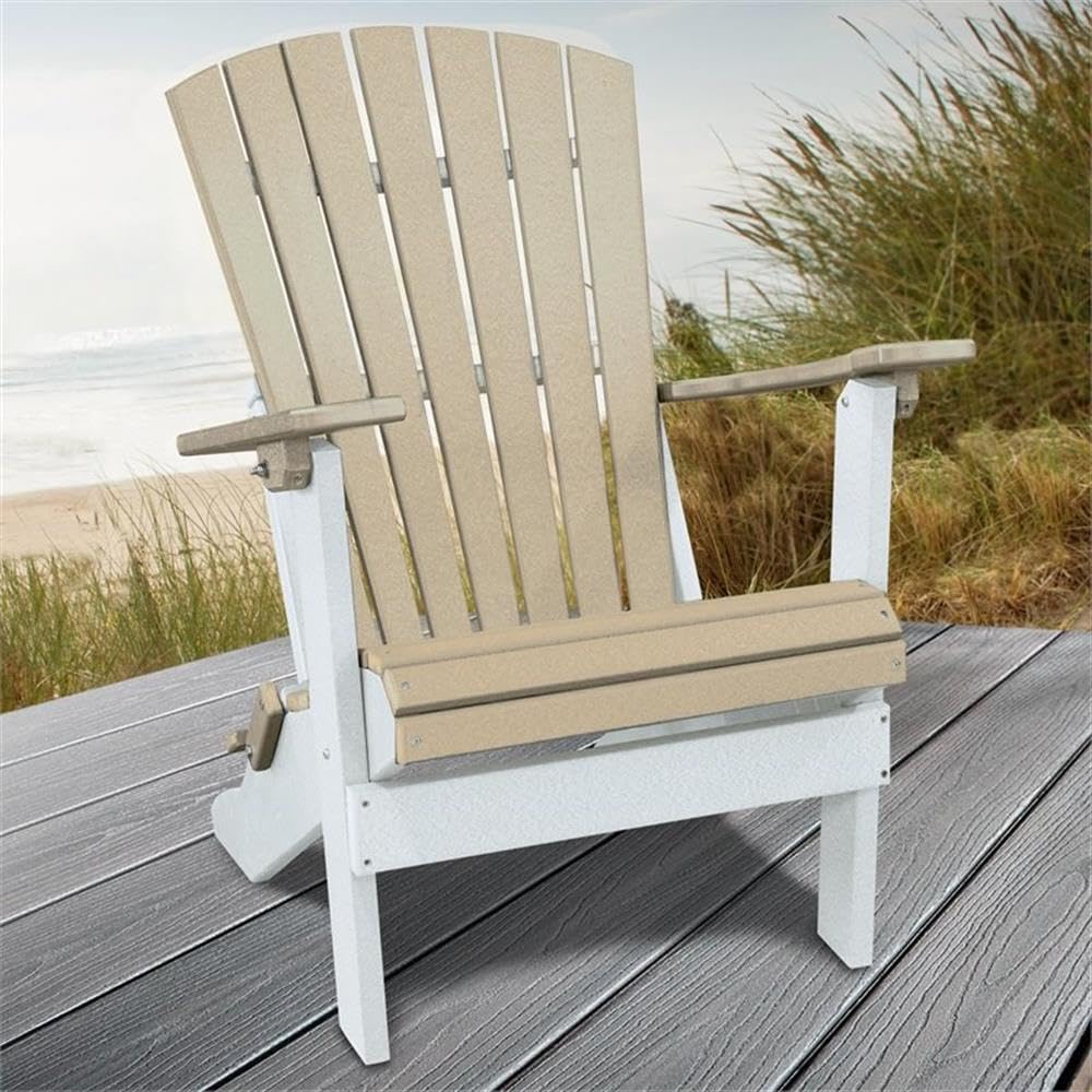 American Furniture Classics 519WWWT Folding Adirondack Chair, Blue and Black