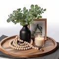 Round Wood Tray Made of Acacia Wood,Decorative Tray for Kitchen Dining Room Table Wood Tray for Home Decor Coffee Table Tray for