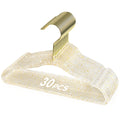 VISV Acrylic Baby Glitter Hangers, 11 Inch, Gold, 30 Pcs