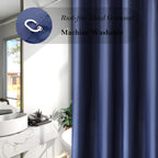 Aoohome Small Shower Curtain Liner, Polyester Soft Solid Color Shower Curtain With Hooks For Hotel, Weighted Hem, Water Repellen