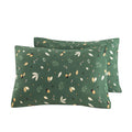 Yuheguoji Green Pillow Cases Set Of 2 King Size Cotton Floral Pillowcases Envelope Closure Sage Botanical Pillow Covers Decorati