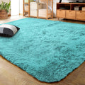 LOCHAS Ultra Soft Indoor Modern Area Rugs Fluffy Living Room Carpets for Children Bedroom Home Decor Nursery Rug 6x9 Feet, Blue