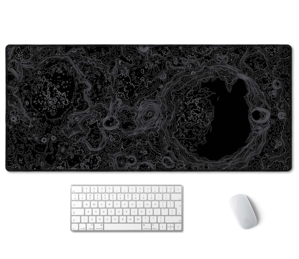 Ssoiu Moon Topographic Map Extended Mouse Pad, Xxl Gaming Mouse Pads, Large Big Mousepad Laptop Computer Keyboard Mat Desk Pad W