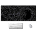 Ssoiu Moon Topographic Map Extended Mouse Pad, Xxl Gaming Mouse Pads, Large Big Mousepad Laptop Computer Keyboard Mat Desk Pad W