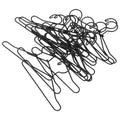 20 Pcs Metal Doll Outfit Hanger Wardrobe - Doll Clothes Accessories for Gown Dress Outfit - 65mm Black