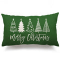 Dfxsz Christmas Pillow Covers 12X20 Inch Christmas Tree Merry Christmas Decorative Green Throw Pillows Winter Christmas Decor Fo