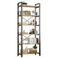 IRONCK Bookshelf 6-Tier Ladder Shelf 110lbs/shelf Display Shelf Vintage Industrial Style Bookcase for Home Office, Living Room