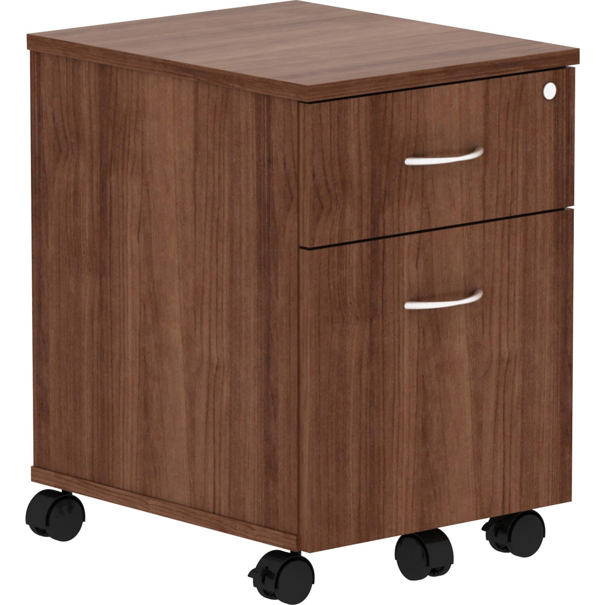 Lorell Revelance Walnut Laminate Mobile Pedestal