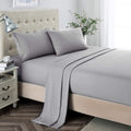 Lanest Housing Twin Xl Sheet Sets, 2400 Thread Count Soft Deep Pocket Microfiber Sheets, College Dorm Sheets, 3 Pieces Light Gre