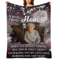 D-Story Custom Memorial Blanket With Photos For Loss Of Loved One, In Loving Memory Personalized Sympathy Blanket For Loss Of Da