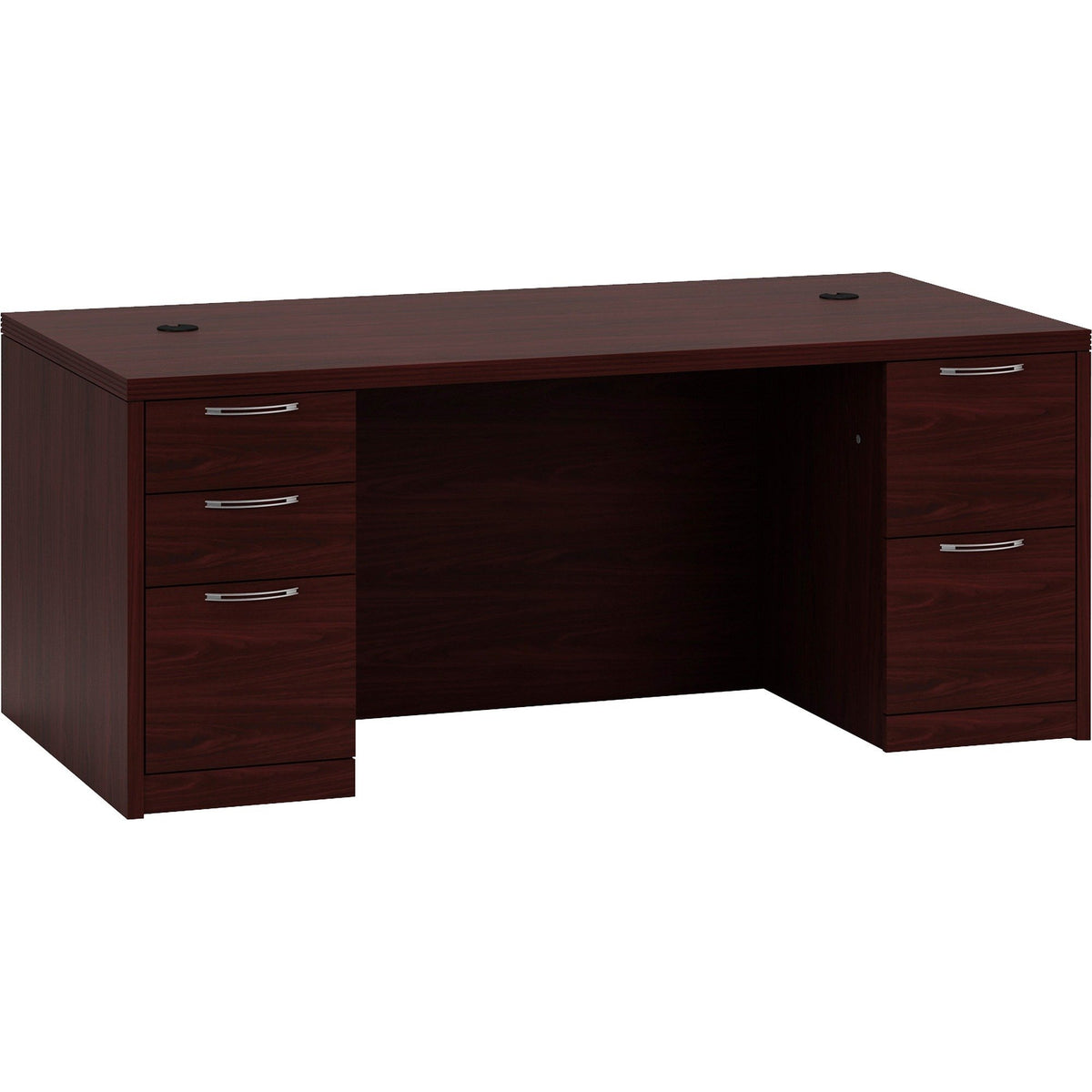 Hon Double Pedestal Rectangle Desk, 72 By 36 By 29-1/2-Inch, Mahogany