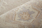 HomeRoots 514993 8 x 10 ft. Tan & Brown Floral Hand Knotted Stain Resistant Rectangle Area Rug