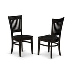 East West Furniture Lgva9-Blk-W Logan 9 Piece Kitchen Set Includes A Rectangle Dining Room Table With Butterfly Leaf And 8 Solid Wood Seat Chairs, 42X84 Inch, Black