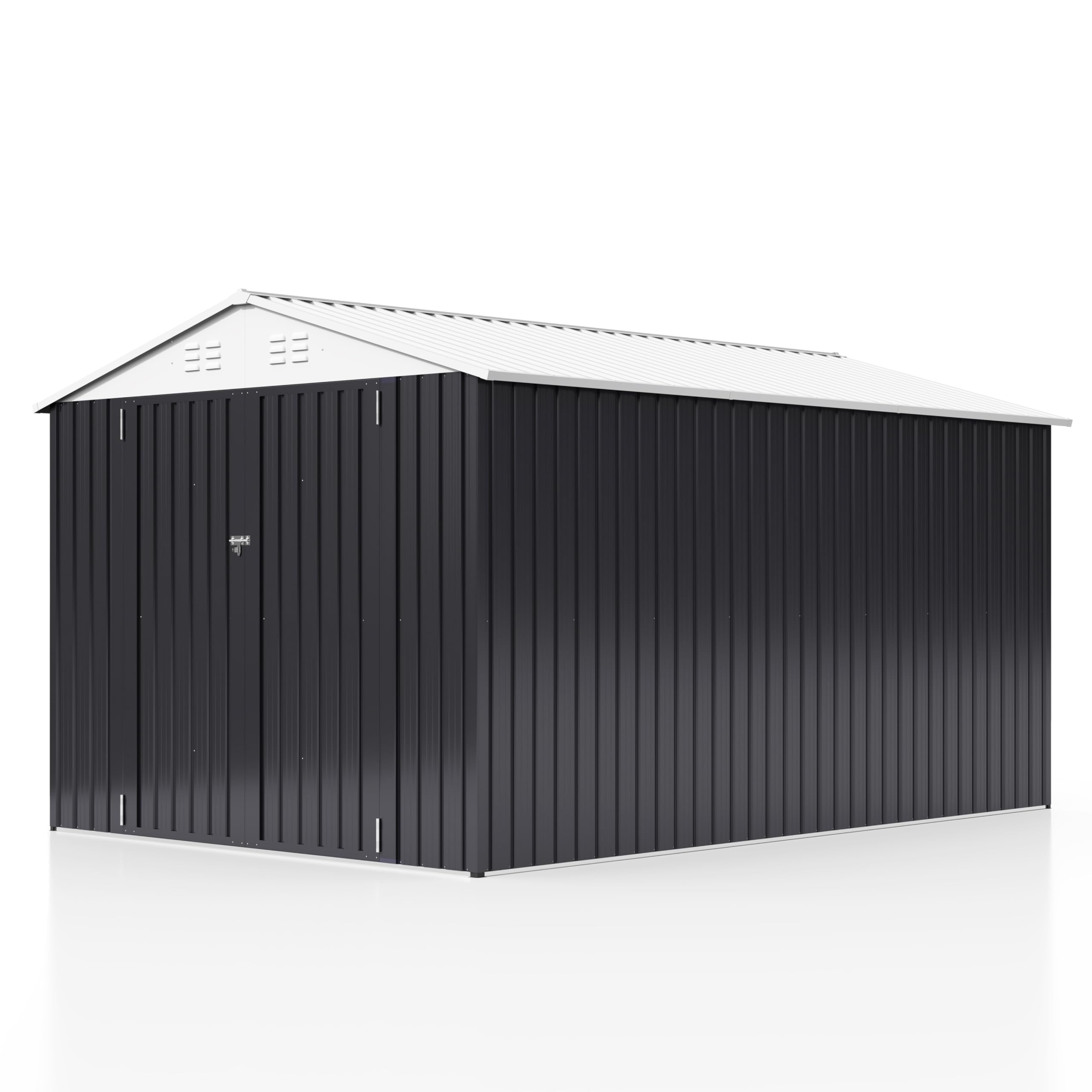 Polar Aurora 8 X 12 Ft Outdoor Storage Shed, Metal Garden Shed With With Updated Frame Structure, Tool Sheds For Backyard Garden