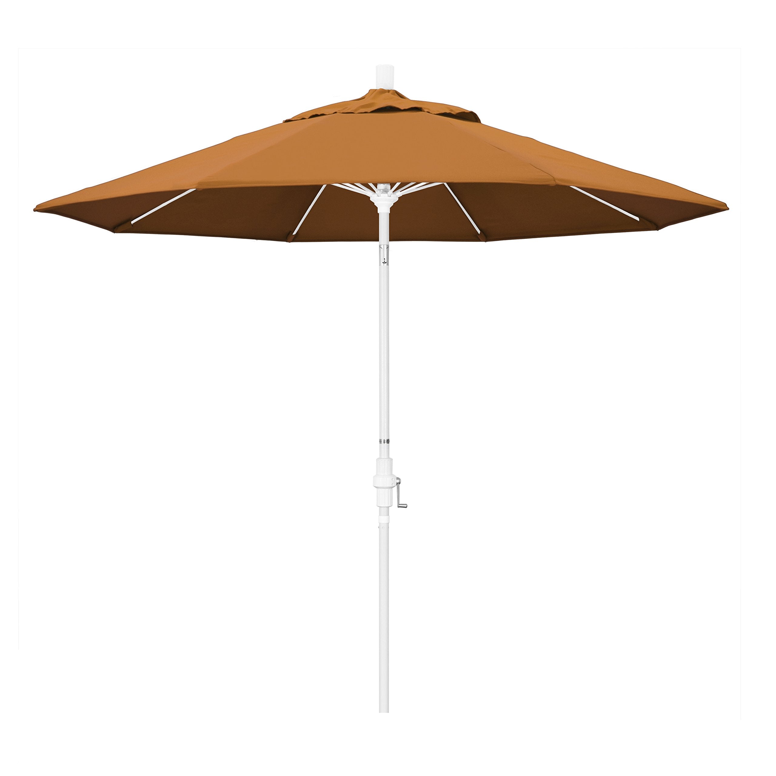 California Umbrella Gscuf908170-5417 9' Round Aluminum Pole Fiberglass Rib Market Patio Umbrella, 9-Foot, Tuscan