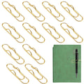 12 Pcs Metal Pen Clip For Notebook, Portable Pen Holder Clip Pencil Clip, Multi Function Paper Clip Pen Holder Pen Paper Clip Bo