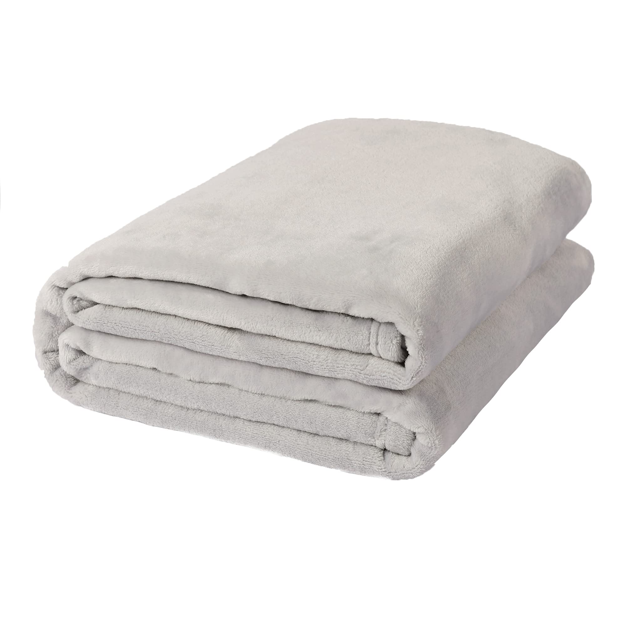 Nanpiper Fleece Blankets, Super Soft Flannel Fuzzy Blanket For Bed Couch, Luxury Cozy Plush Microfiber Blanket-Twin Size,Light G